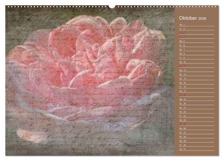 Produktbild: Romantische Rosen (Wandkalender 2026 DIN A2 quer), CALVENDO Monatskalender