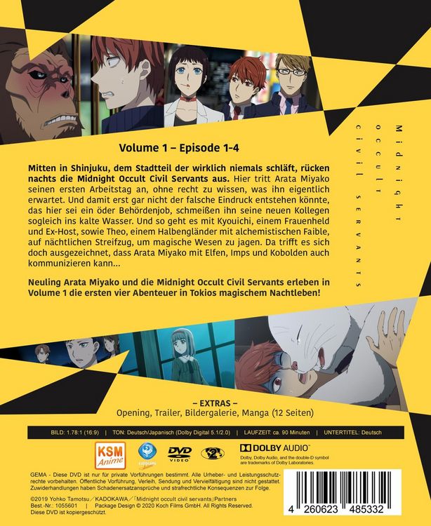 Produktbild: Midnight Occult Civil Servants - Volume 1 (Ep. 1-4)
