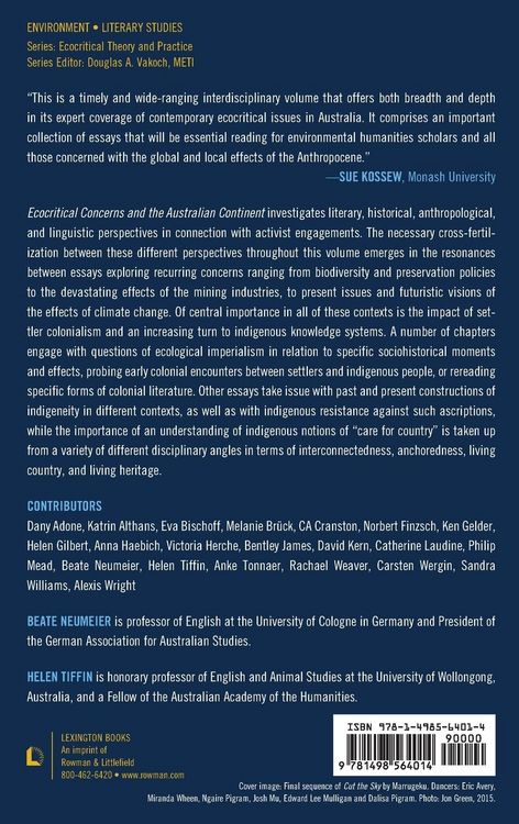 Produktbild: Ecocritical Concerns and the Australian Continent