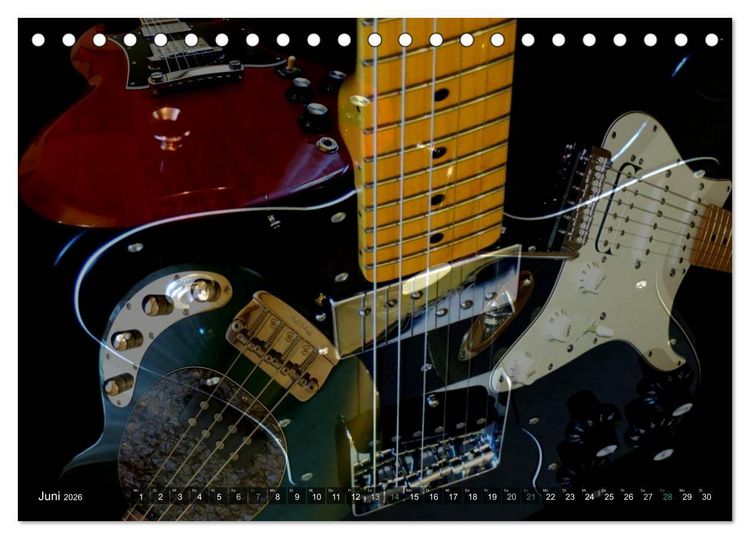 Produktbild: Gitarren Snapshots (Tischkalender 2026 DIN A5 quer), CALVENDO Monatskalender