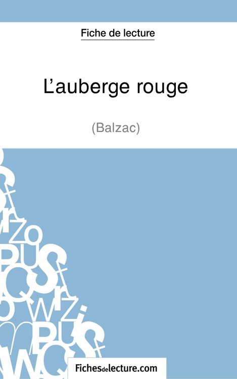 Produktbild: L'auberge rouge de Balzac (Fiche de lecture)