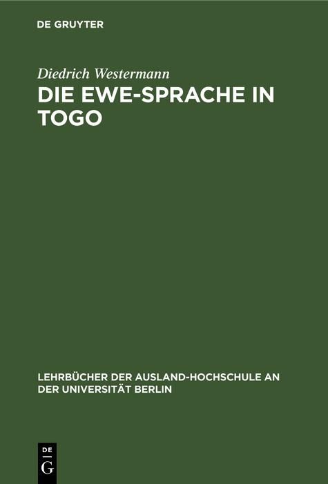 Produktbild: Die Ewe-Sprache in Togo