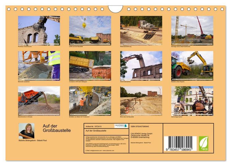 Produktbild: Auf der Gro&szlig;baustelle (Wandkalender 2026 DIN A4 quer), CALVENDO Monatskalender