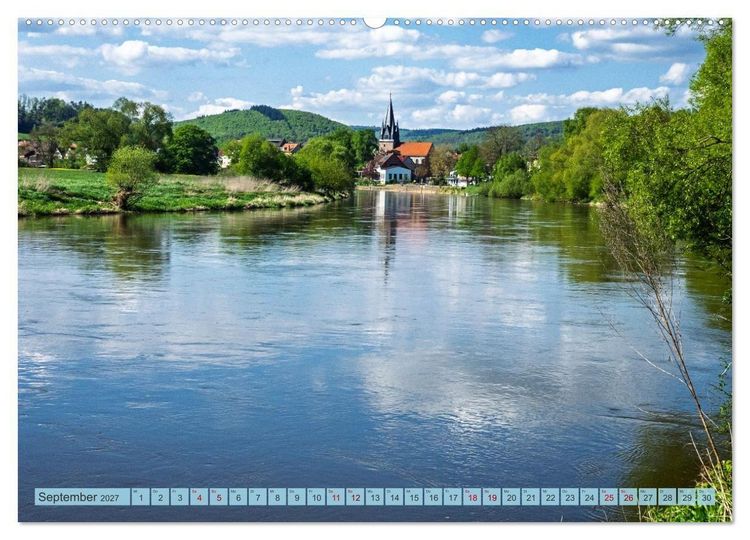 Produktbild: Die Obere Weser - Von Hannoversch M&uuml;nden bis Bad Karlshafen (Wandkalender 2027 DIN A2 quer), CALVENDO Monatskalender