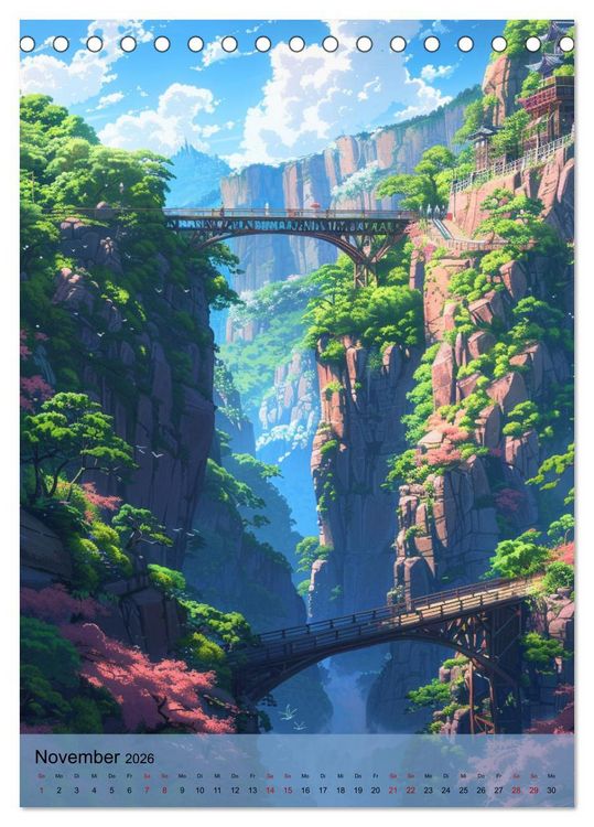 Produktbild: Immer wieder Anime (Tischkalender 2026 DIN A5 hoch), CALVENDO Monatskalender