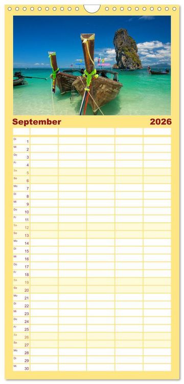 Produktbild: Familienplaner 2026 - Asien - Kontinent der Farben mit 5 Spalten (Wandkalender, 21 x 45 cm) CALVENDO