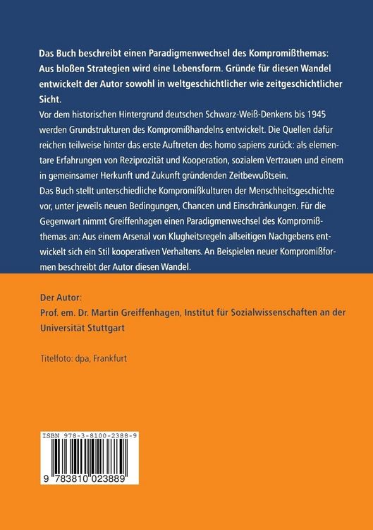 Produktbild: Kulturen des Kompromisses