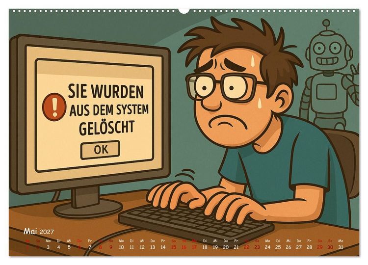 Produktbild: Und t&auml;glich gr&uuml;&szlig;t der Wahnsinn (Wandkalender 2027 DIN A2 quer), CALVENDO Monatskalender