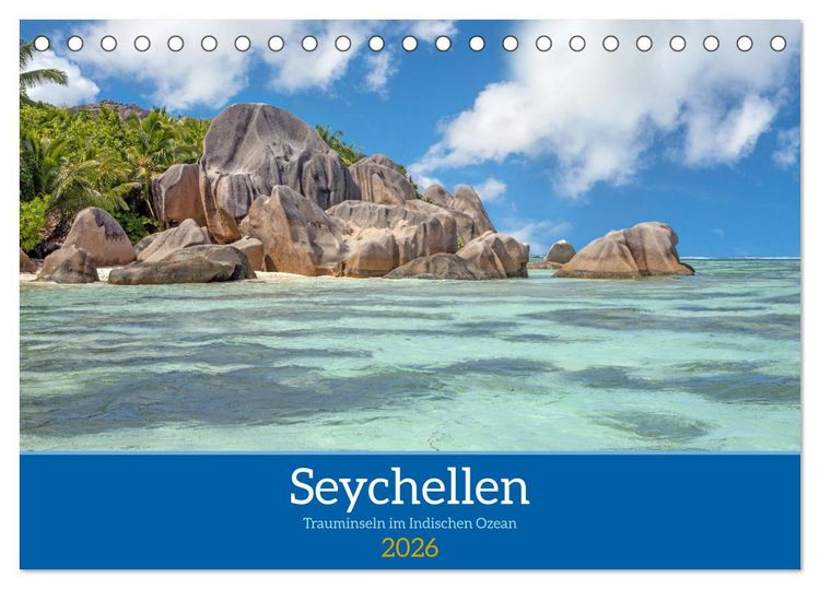 Produktbild: Seychellen - Trauminseln im Indischen Ozean (Tischkalender 2026 DIN A5 quer), CALVENDO Monatskalender