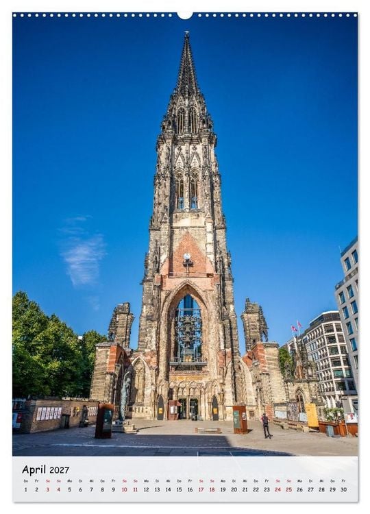 Produktbild: Hamburg - Hanseatische Eleganz (hochwertiger Premium Wandkalender 2027 DIN A2 hoch), Kunstdruck in Hochglanz