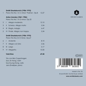 Produktbild: Shostakovich/Arensky: Piano Trios