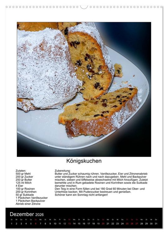 Produktbild: Omas Familienkochkalender (Wandkalender 2026 DIN A2 hoch), CALVENDO Monatskalender