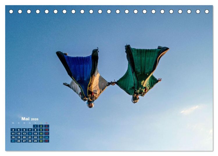 Produktbild: Base Jumping Adrenalin- Kick (Tischkalender 2026 DIN A5 quer), CALVENDO Monatskalender