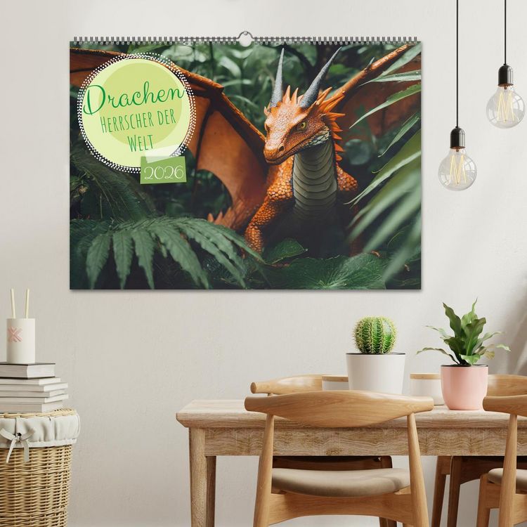 Produktbild: Drachen - Herrscher der Welt (Wandkalender 2026 DIN A2 quer), CALVENDO Monatskalender