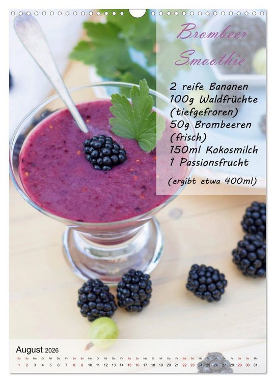 Produktbild: Smoothies zum Selbermachen (Wandkalender 2026 DIN A3 hoch), CALVENDO Monatskalender