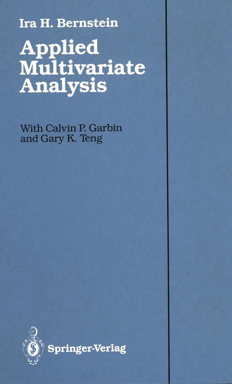 Produktbild: Applied Multivariate Analysis
