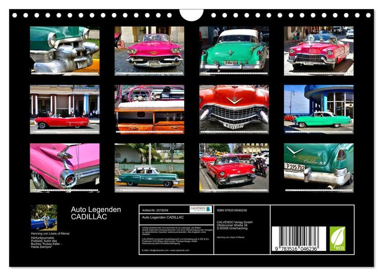 Produktbild: Auto Legenden CADILLAC (Wandkalender 2026 DIN A4 quer), CALVENDO Monatskalender
