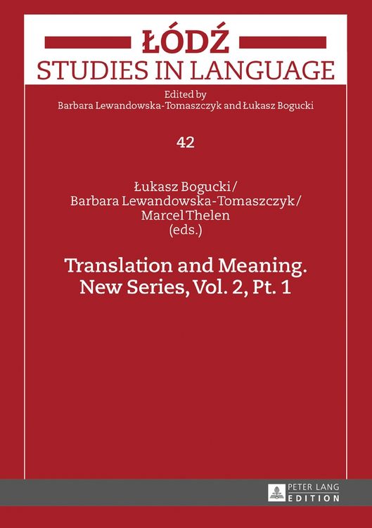 Produktbild: Translation and Meaning. New Series, Vol. 2, Pt. 1