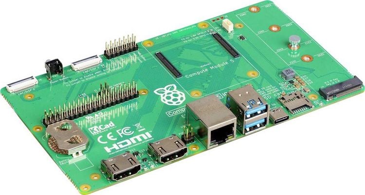 Produktbild: Raspberry Pi&reg; RPI CM5 IO BOARD I/O Modul Passend f&uuml;r (Entwicklungskits): Raspberry Pi&reg;