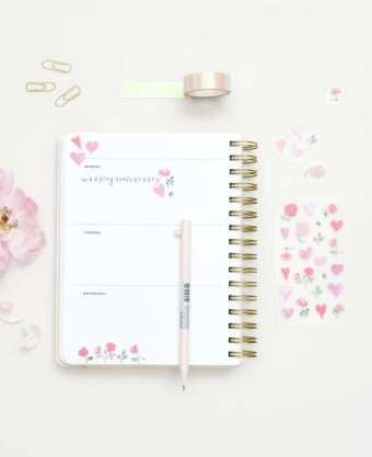 Produktbild: Foliensticker La Vie en Rose, Herzen & Blumen