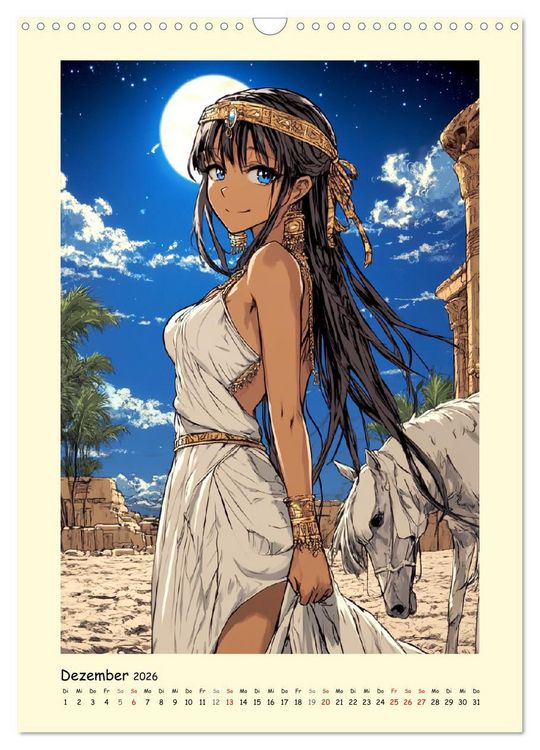 Produktbild: Im alten &Auml;gypten. Manga-M&auml;dchen im Pharaonenland (Wandkalender 2026 DIN A3 hoch), CALVENDO Monatskalender