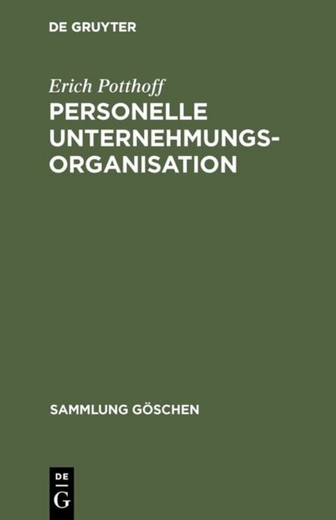 Produktbild: Personelle Unternehmungsorganisation