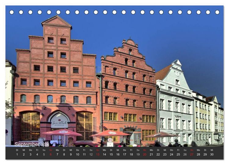 Produktbild: Stralsund. Das Tor zur Insel R&uuml;gen (Tischkalender 2026 DIN A5 quer), CALVENDO Monatskalender