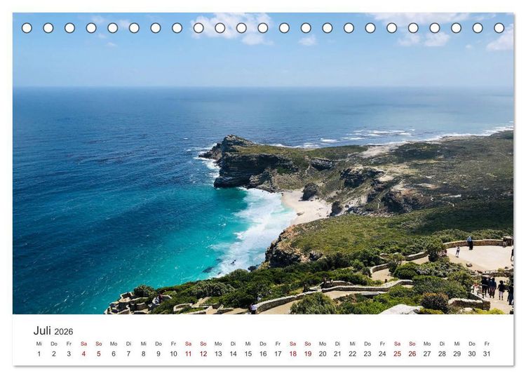 Produktbild: Kapstadt - Die bezaubernde Stadt am Kap der guten Hoffnung. (Tischkalender 2026 DIN A5 quer), CALVENDO Monatskalender