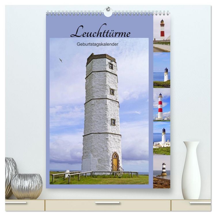 Produktbild: Leuchtt&uuml;rme - Geburtstagskalender (hochwertiger Premium Wandkalender 2026 DIN A2 hoch), Kunstdruck in Hochglanz