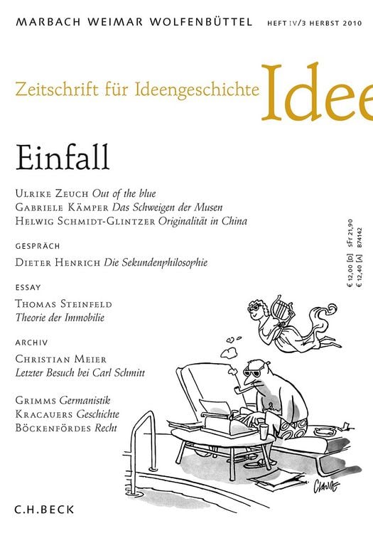 Produktbild: Zeitschrift f&uuml;r Ideengeschichte Heft IV/3 Herbst 2010: Einfall