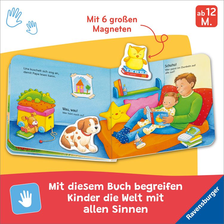 Produktbild: Ministeps: Mein erstes Magnetbuch: Wer spielt womit? Meine Welt
