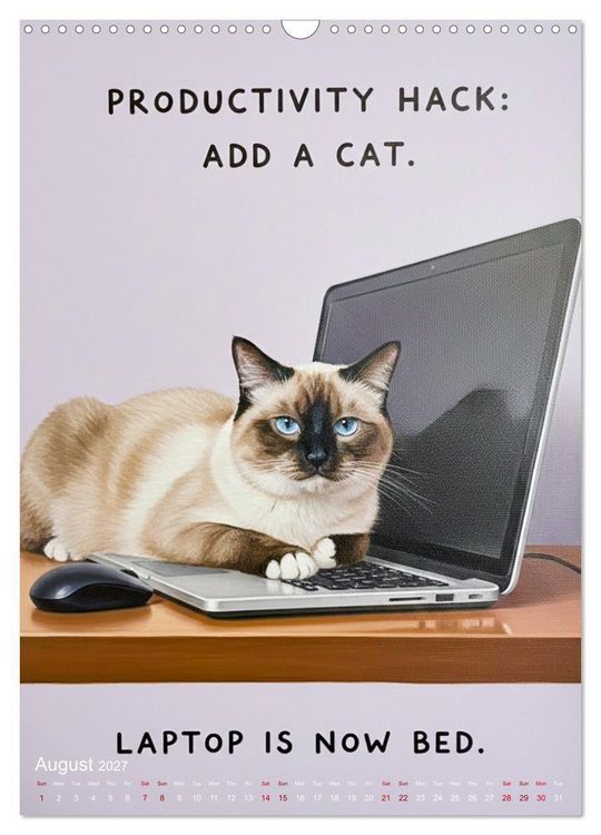 Produktbild: CATitude A YEAR OF CAT LIFE (Wall Calendar 2027 DIN A3 portrait), CALVENDO 12 Month Wall Calendar