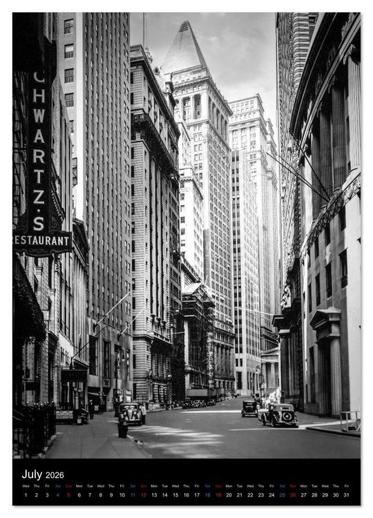 Produktbild: Historic New York 1936 (Wall Calendar 2026 DIN A4 portrait), CALVENDO 12 Month Wall Calendar