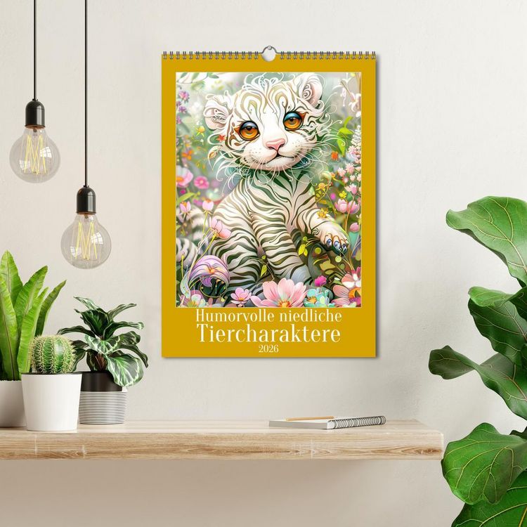 Produktbild: Humorvolle niedliche Tiercharaktere (Wandkalender 2026 DIN A3 hoch), CALVENDO Monatskalender