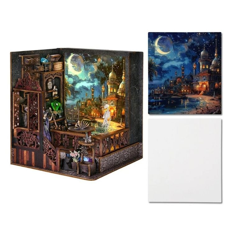 Produktbild: FiguredArt CH03 - DIY Book Nook, Haus der Zauber, Puzzle 112 Teile, Miniatur-Diorama