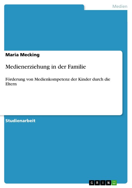 Produktbild: Medienerziehung in der Familie