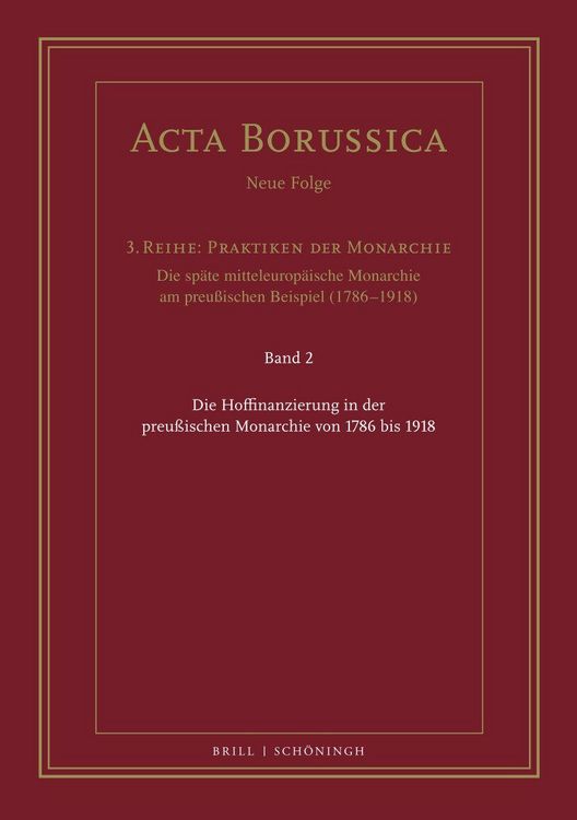 Produktbild: Die Hoffinanzierung in der preu&szlig;ischen Monarchie von 1786 bis 1918