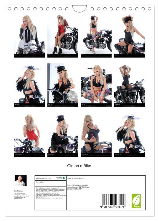 Produktbild: Girl on a Bike (Wall Calendar 2026 DIN A4 portrait), CALVENDO 12 Month Wall Calendar