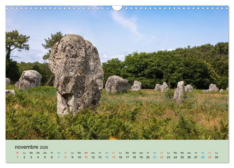 Produktbild: M&eacute;galithes myst&eacute;rieux (Calendrier mural 2026 DIN A3 vertical), CALVENDO calendrier mensuel