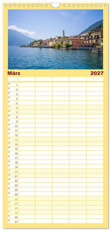 Produktbild: Familienplaner 2027 - Limone sul Garda - Traumhaftes St&auml;dtchen am Gardasee mit 5 Spalten (Wandkalender, 21 x 45 cm) CALVENDO