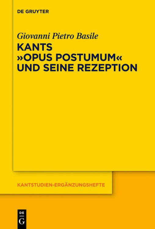 Produktbild: Kants Opus postumum und seine Rezeption
