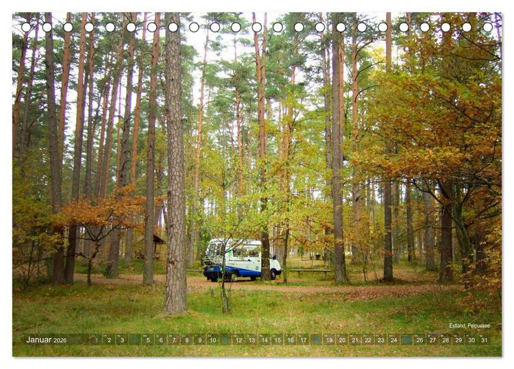 Produktbild: Vanlife - Leben, fahren, frei sein mit dem Wohnmobil (Tischkalender 2026 DIN A5 quer), CALVENDO Monatskalender