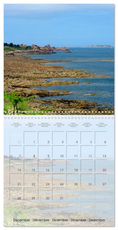 Produktbild: BRETAGNE - &Eacute;vasion au c&oelig;ur de la c&ocirc;te bretonne (Calendrier mural carr&eacute; 2026 30x30 cm) Calendrier double avec une page pour vos prises de notes