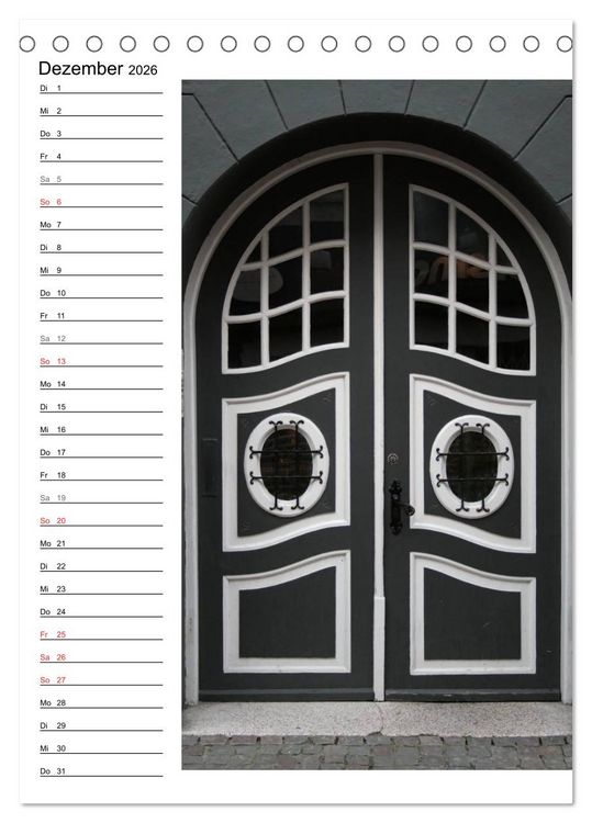 Produktbild: Alte D&auml;nische T&uuml;ren (Tischkalender 2026 DIN A5 hoch), CALVENDO Monatskalender