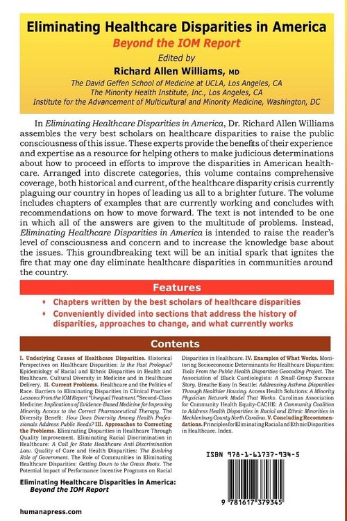 Produktbild: Eliminating Healthcare Disparities in America