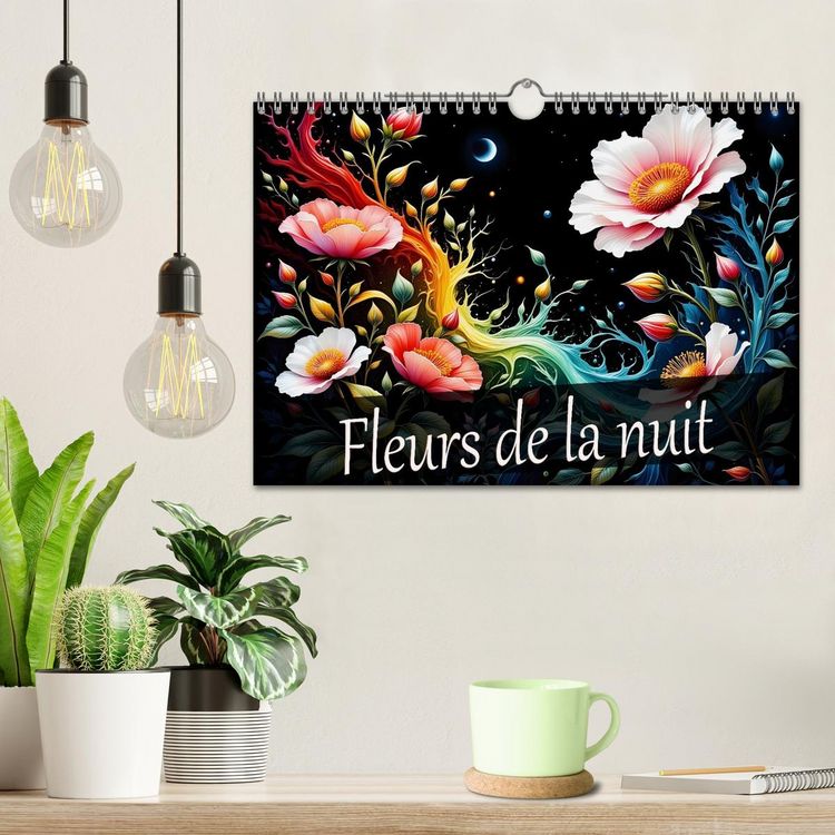 Produktbild: Fleurs de la nuit (Calendrier mural 2026 DIN A4 vertical), CALVENDO calendrier mensuel