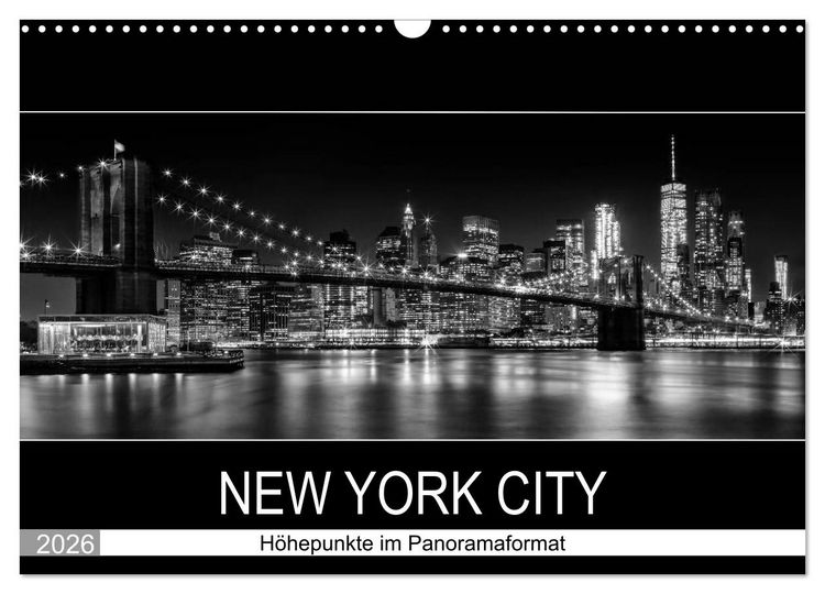 Produktbild: NEW YORK CITY H&ouml;hepunkte im Panoramaformat (Wandkalender 2026 DIN A3 quer), CALVENDO Monatskalender