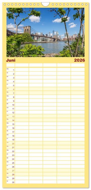 Produktbild: Familienplaner 2026 - NEW YORK CITY Stadt der Superlative mit 5 Spalten (Wandkalender, 21 x 45 cm) CALVENDO