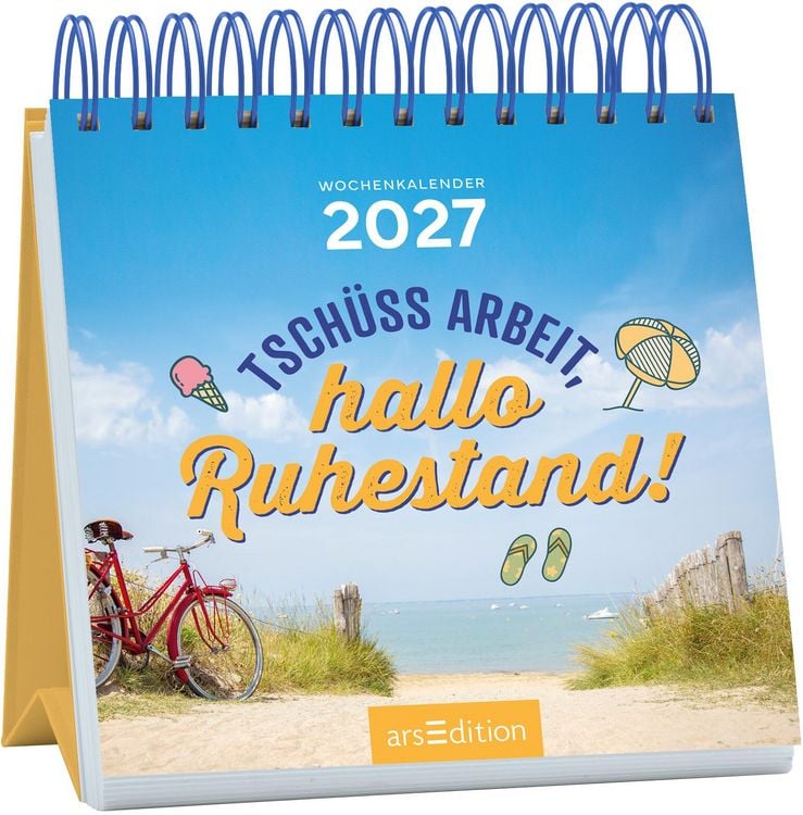 Produktbild: Mini-Wochenkalender Tsch&uuml;ss Arbeit, hallo Ruhestand! 2027