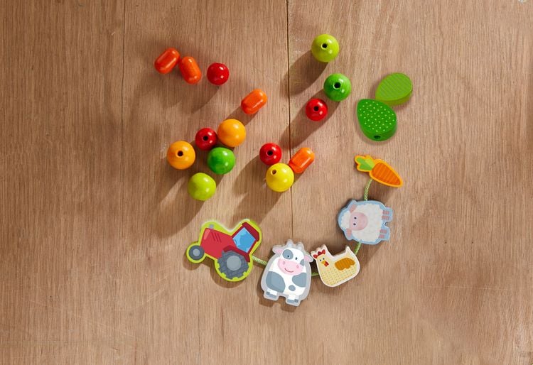 Produktbild: HABA 2014447001 - F&auml;delspiel Bauernhof-Freunde, 29-teilig